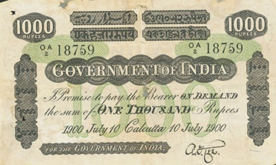 India 1000 Rupee A19ANL